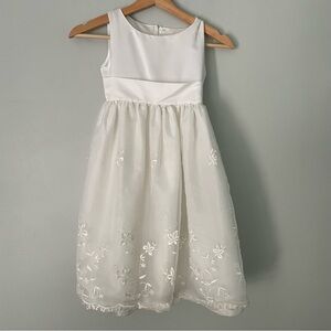 Girls White Flower Girl or Formal Dress